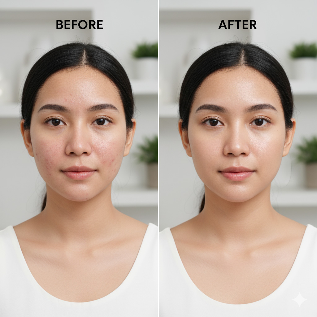 Before After Facial Acne